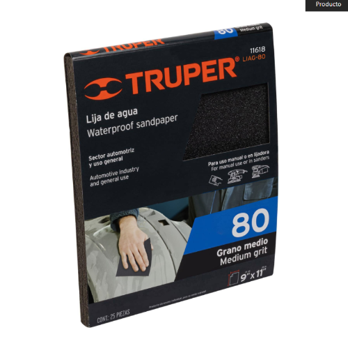 Lija 80 Agua 11618 Truper
